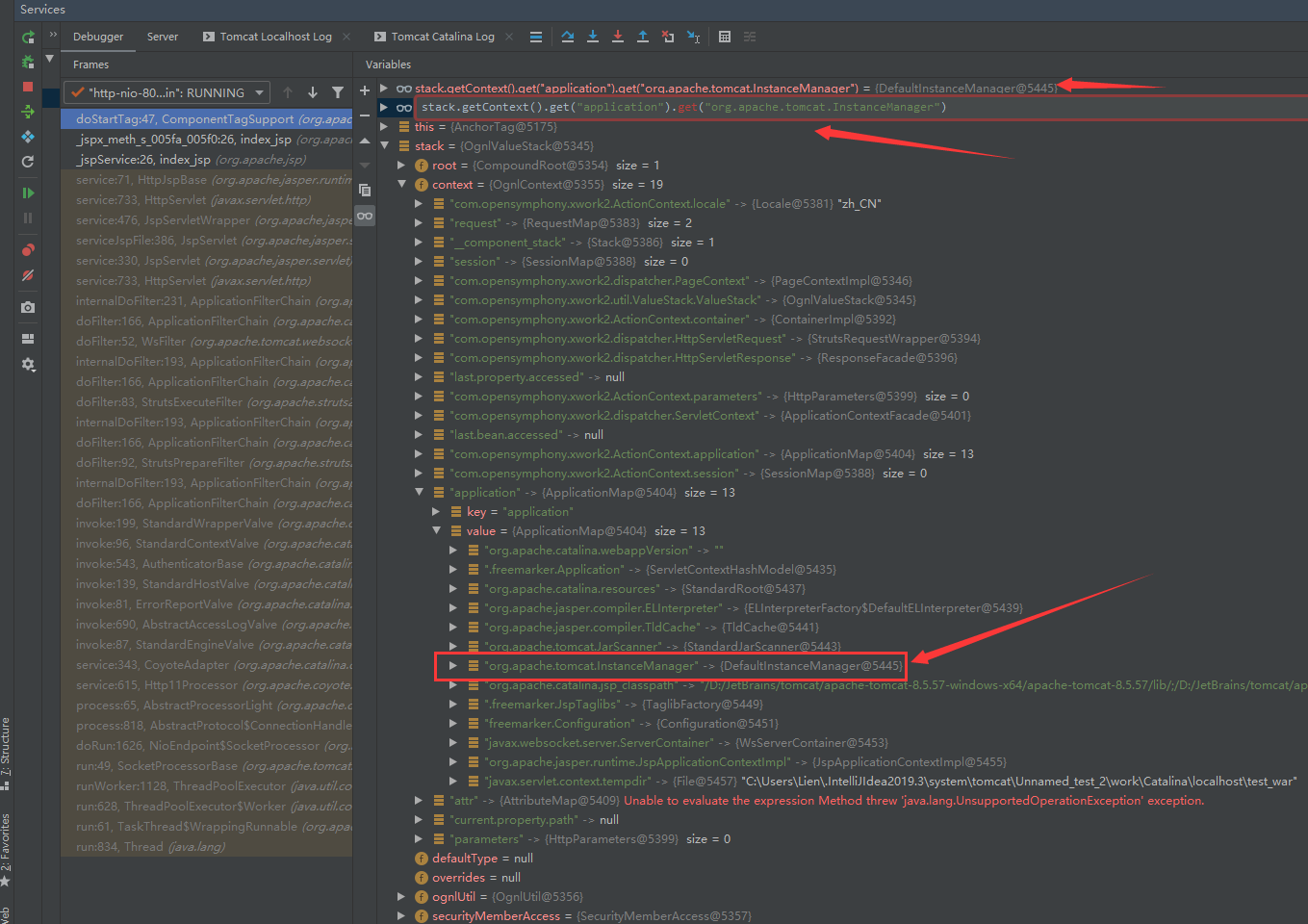找到 org.apache.tomcat.InstanceManager