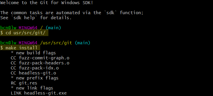 open-sdk-cd-to-usr-src-git-and-make-install