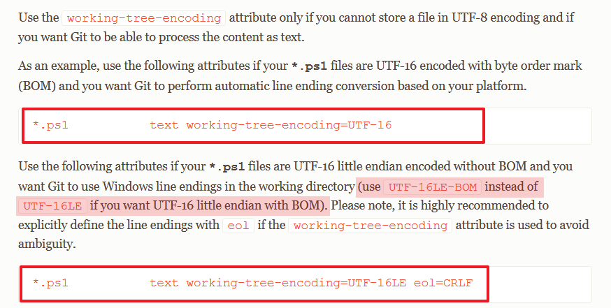 gitattributes-utf16-utf16-le