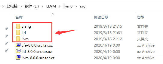 LLVM8 源码（重命名之后）